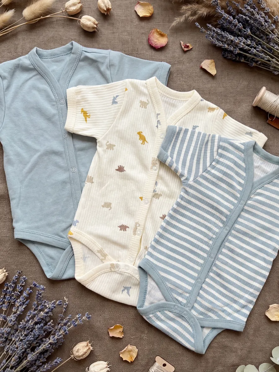 Боди 3 шт Супер Пупс нбр/3пр/бд/sk23/полоска/дино - фото 7