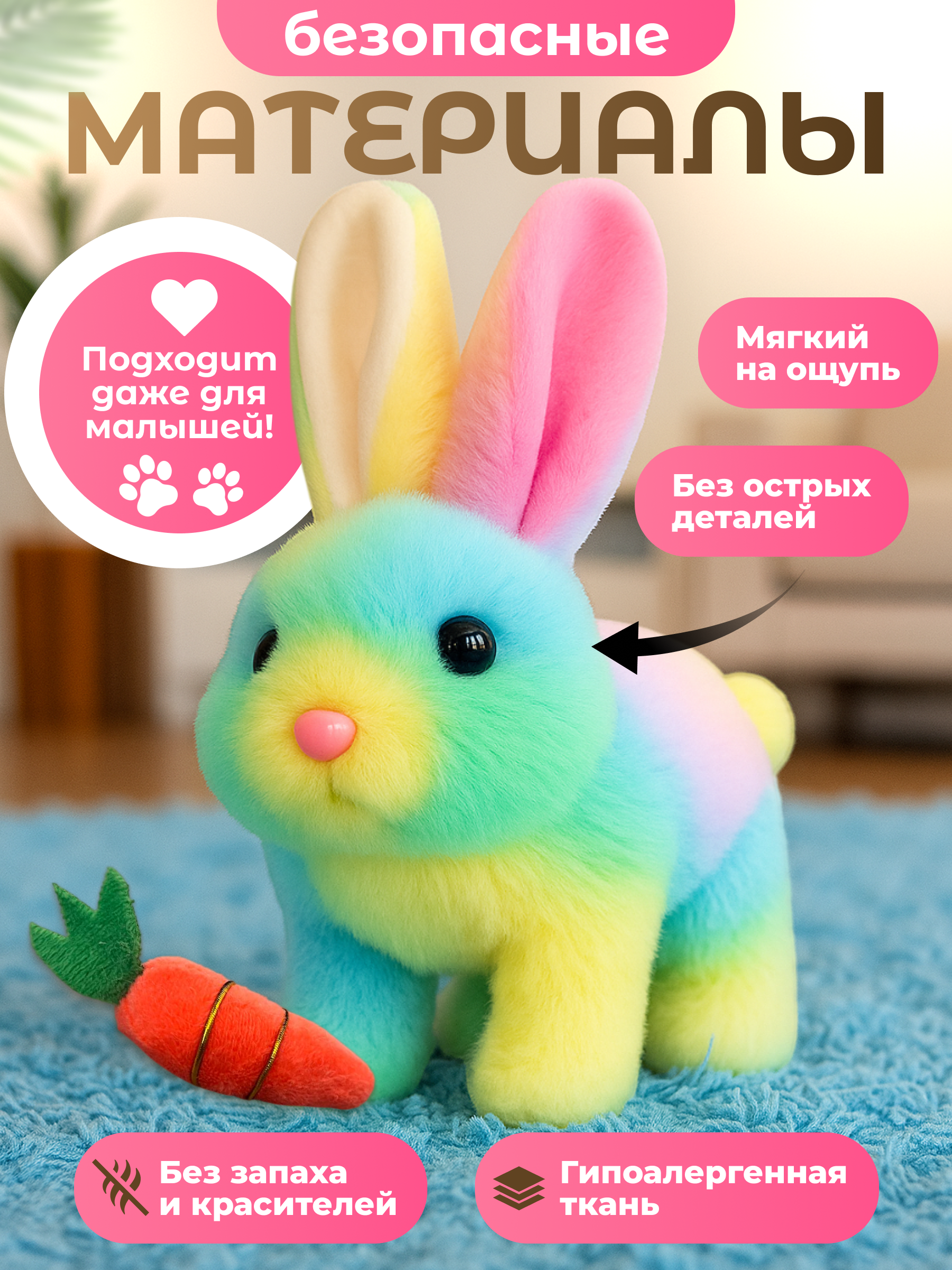 Мягкая игрушка FAVORITSTAR DESIGN интерактивный - фото 6