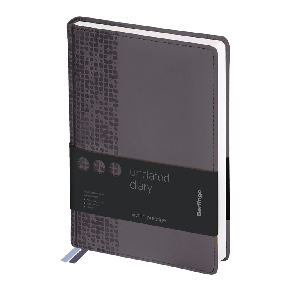 Изображение товара Ежедневник BERLINGO Vivella Prestige А5 160 листов недатированный серый