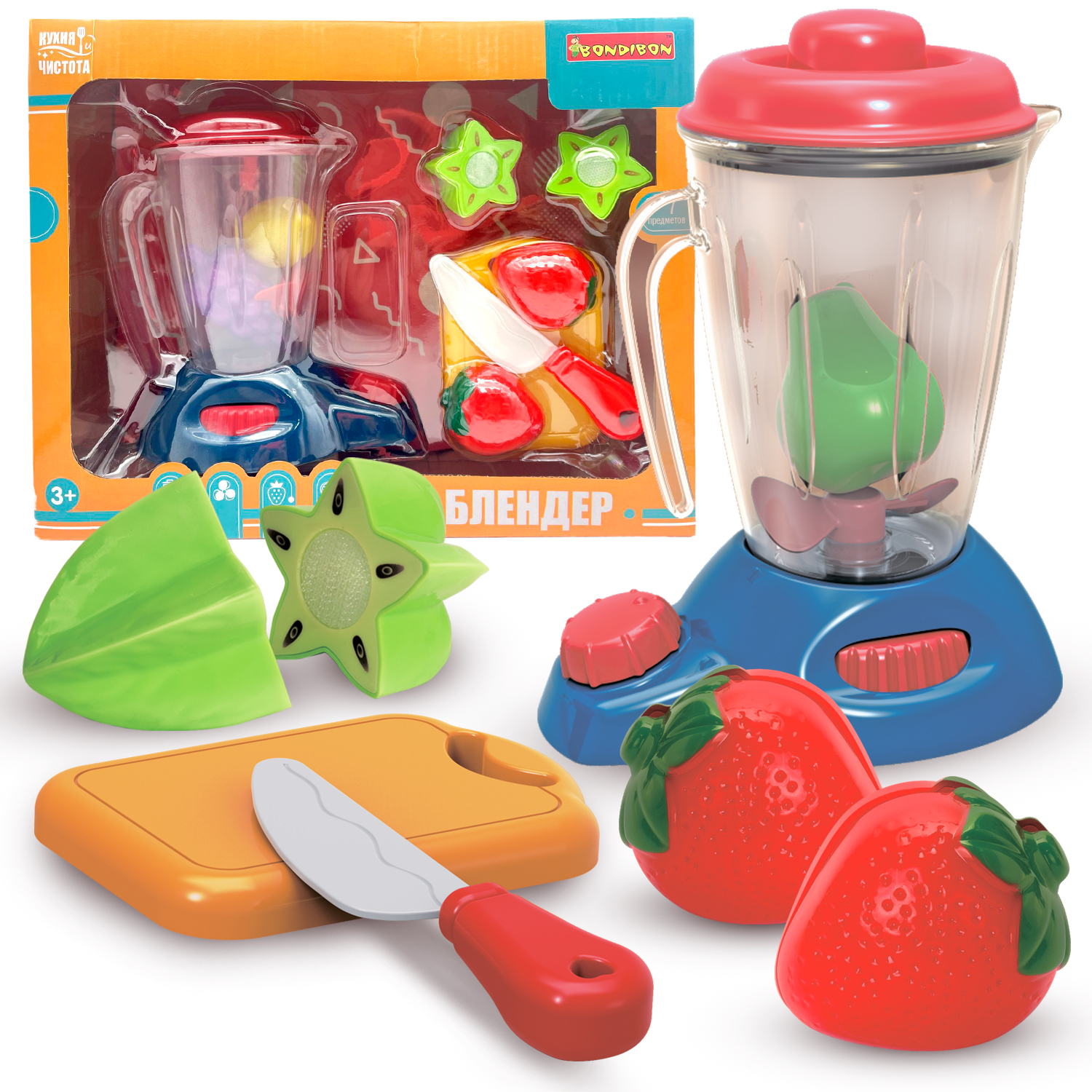 Игрушка Bondibon блендер, продукты, посуда - фото 1
