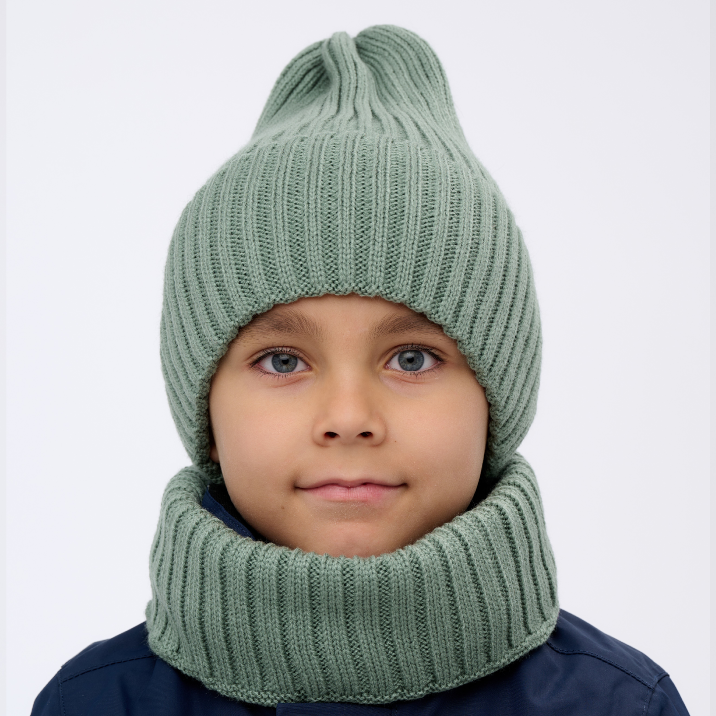 Шапка и снуд KUBRIO KU-H-45-pumpW-oliveB - фото 4