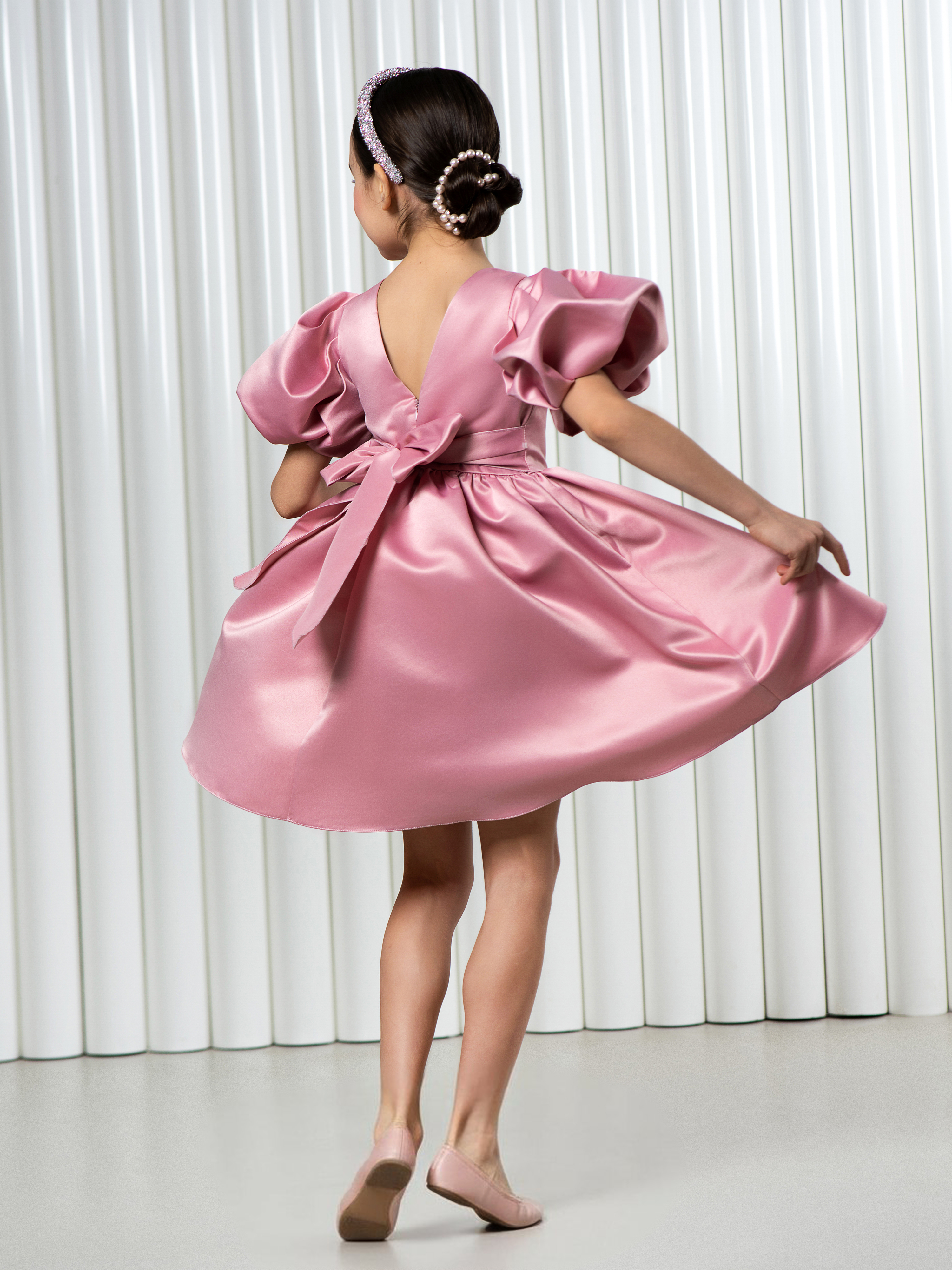 Платье LisaWeta D-143 пудра - фото 6