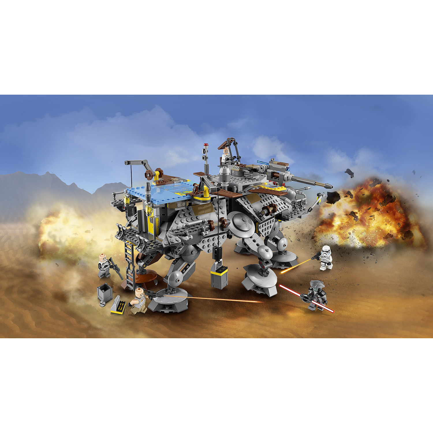 Конструктор LEGO Star Wars Вездеход AT-TE капитана Рекса блочный - фото 5
