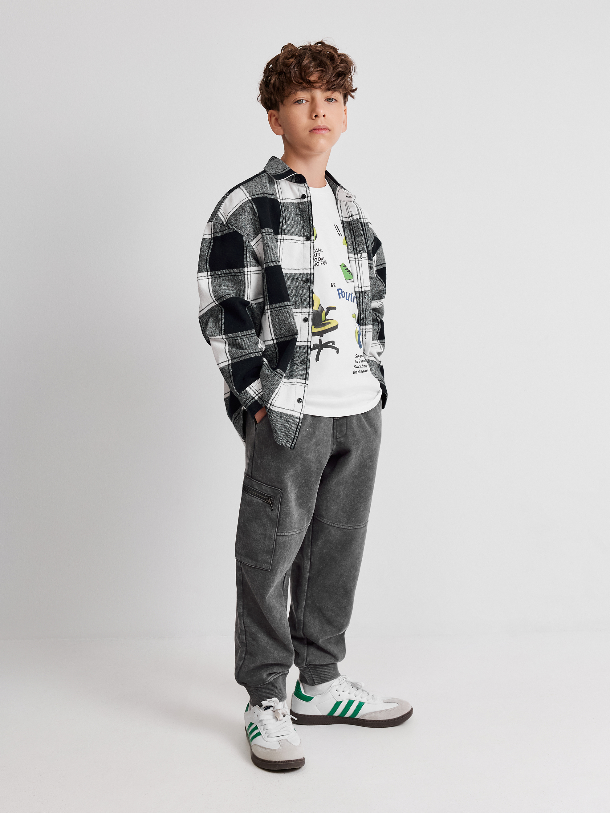 Изображение товара Acoola 158 брюки джоггеры для мальчика, эффект стирки