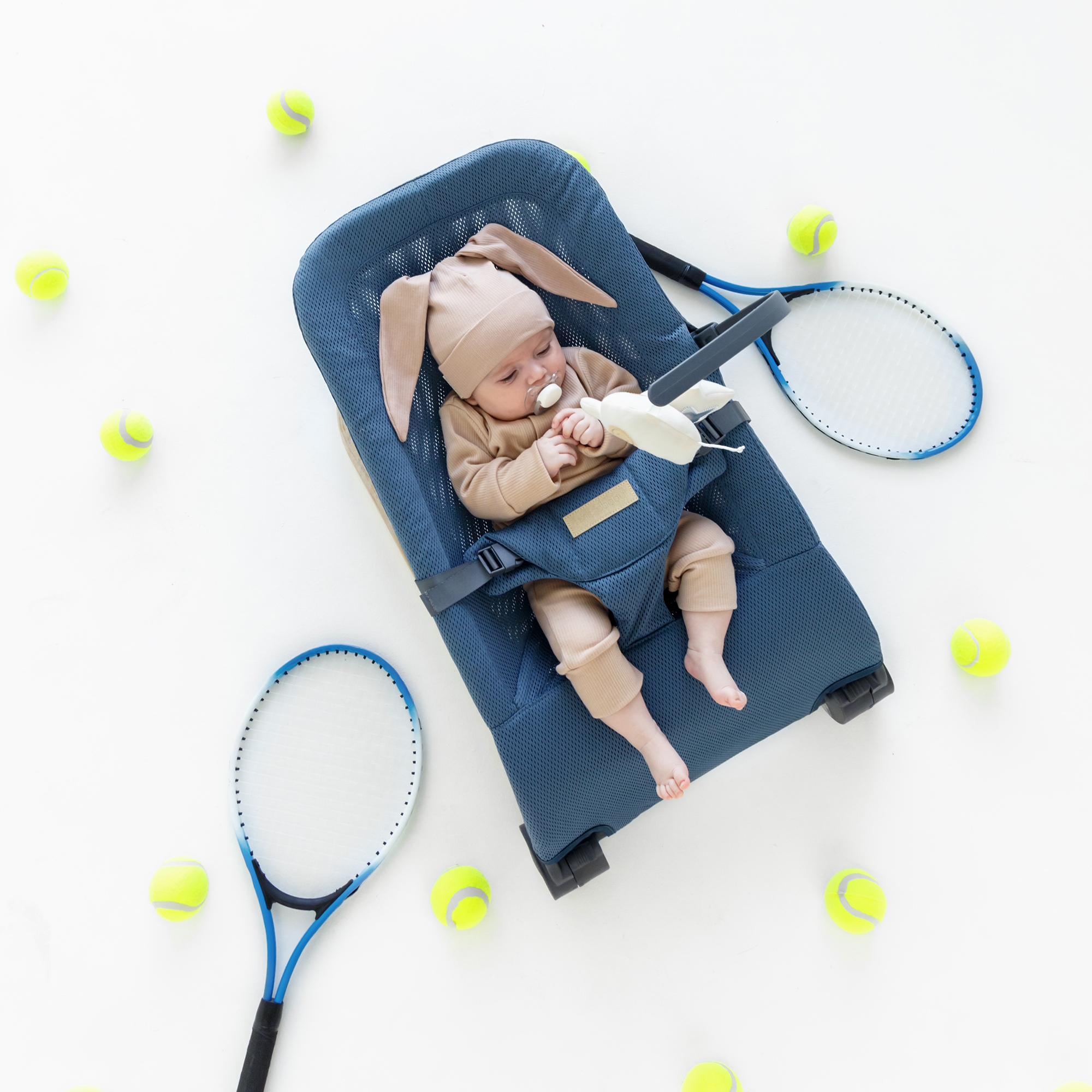 Детский шезлонг AmaroBaby Baby relax синий - фото 12