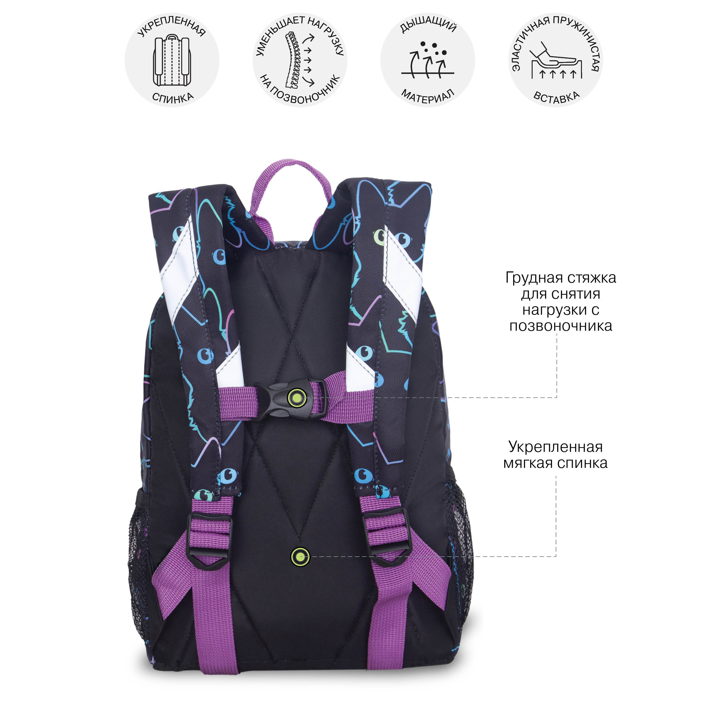 Рюкзак дошкольный Grizzly для девочки - фото 9