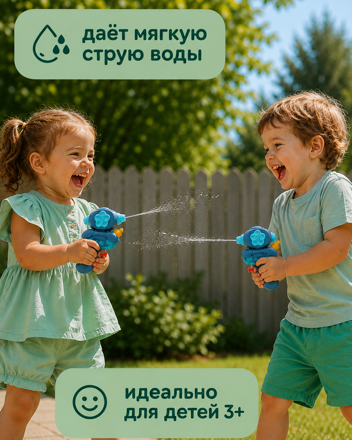 Пистолет водный 1TOY для малышей маленький - фото 3