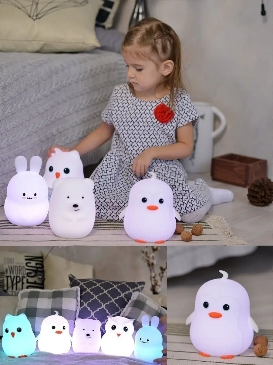 Игрушка ночник LampStory Пингвин - фото 4