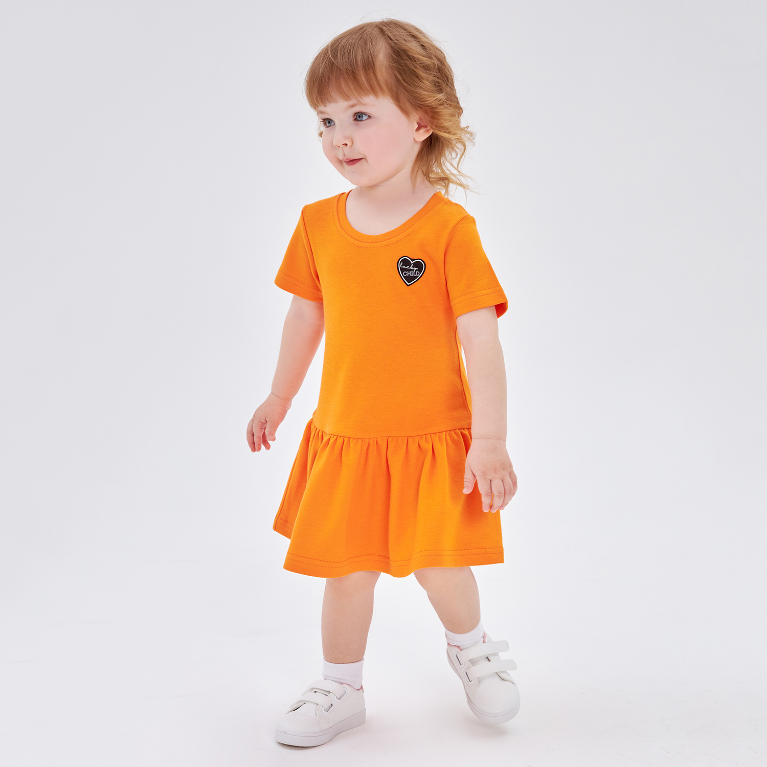 Платье Lucky Child 143-63/оранжевый/2-12 - фото 2