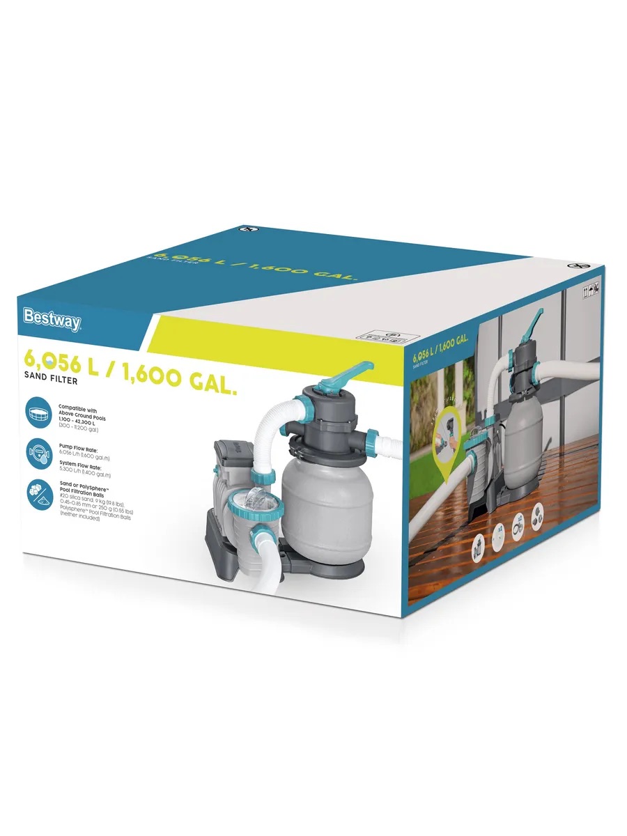 Песочный фильтр-насос Bestway 58497 для бассейнов до 42.3 м3 - фото 9