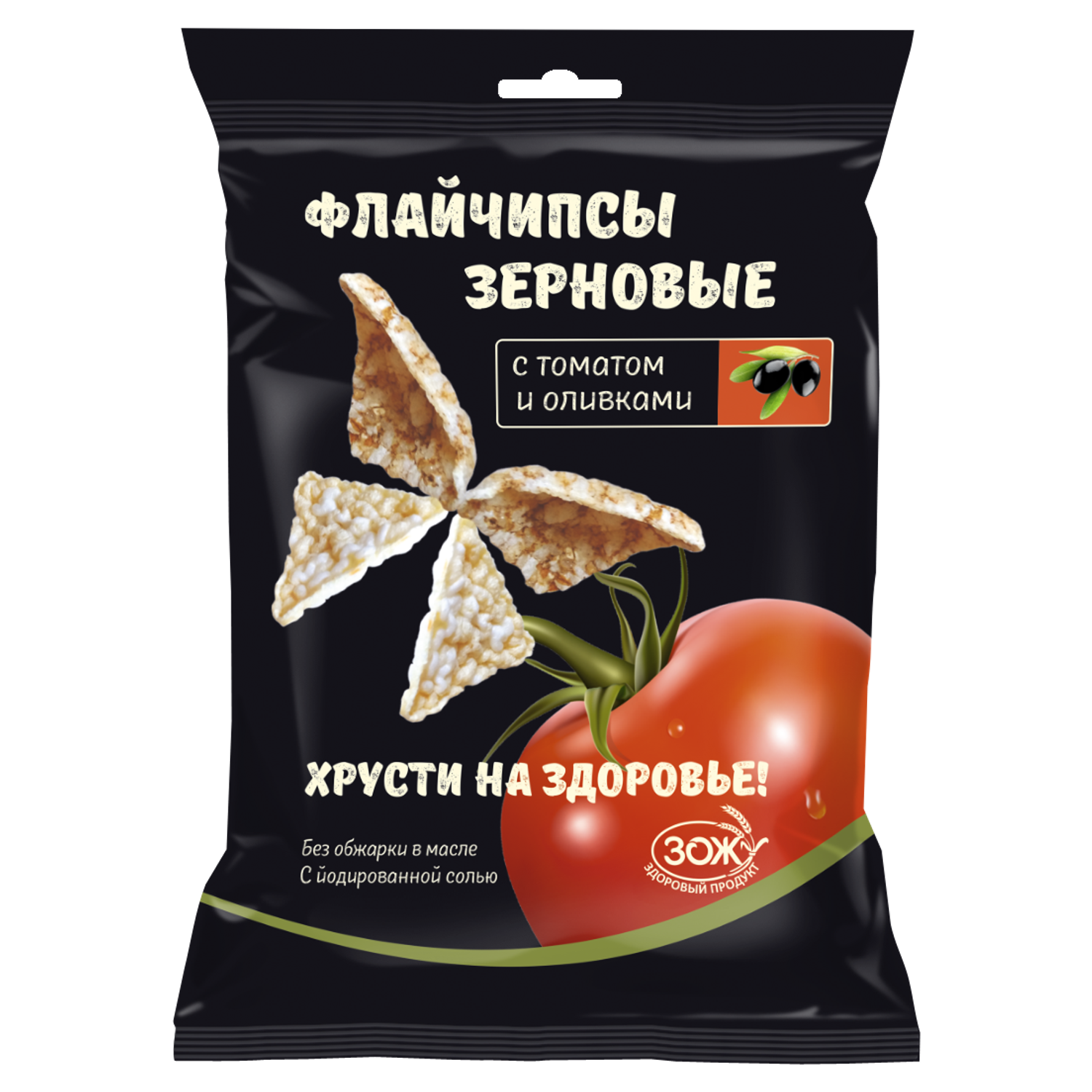 Флайчипсы зерновые Flychips с томатом и оливками 40г - фото 1
