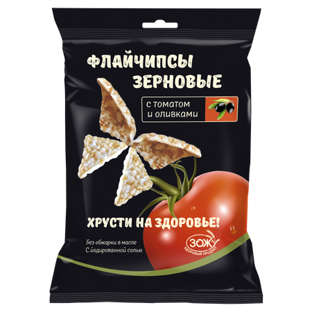 Флайчипсы зерновые Flychips с томатом и оливками 40г