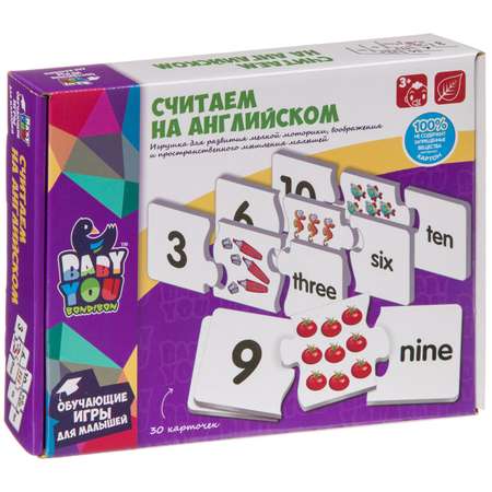 Пазл Bondibon набор СЧИТАЕМ НА АНГЛИЙСКОМ классический