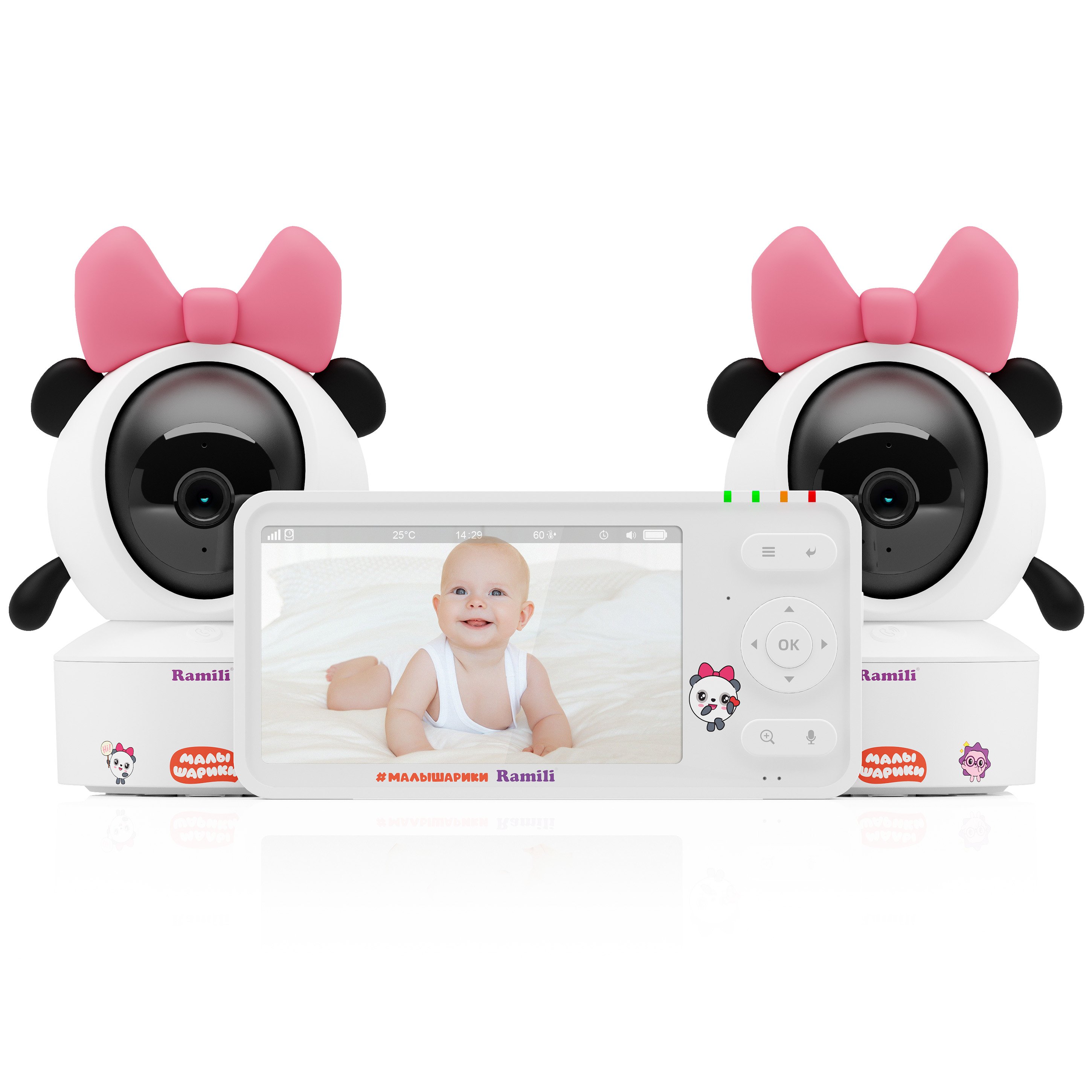 Видеоняня Ramili RV700X2PANDA Панда Малышарики - фото 5