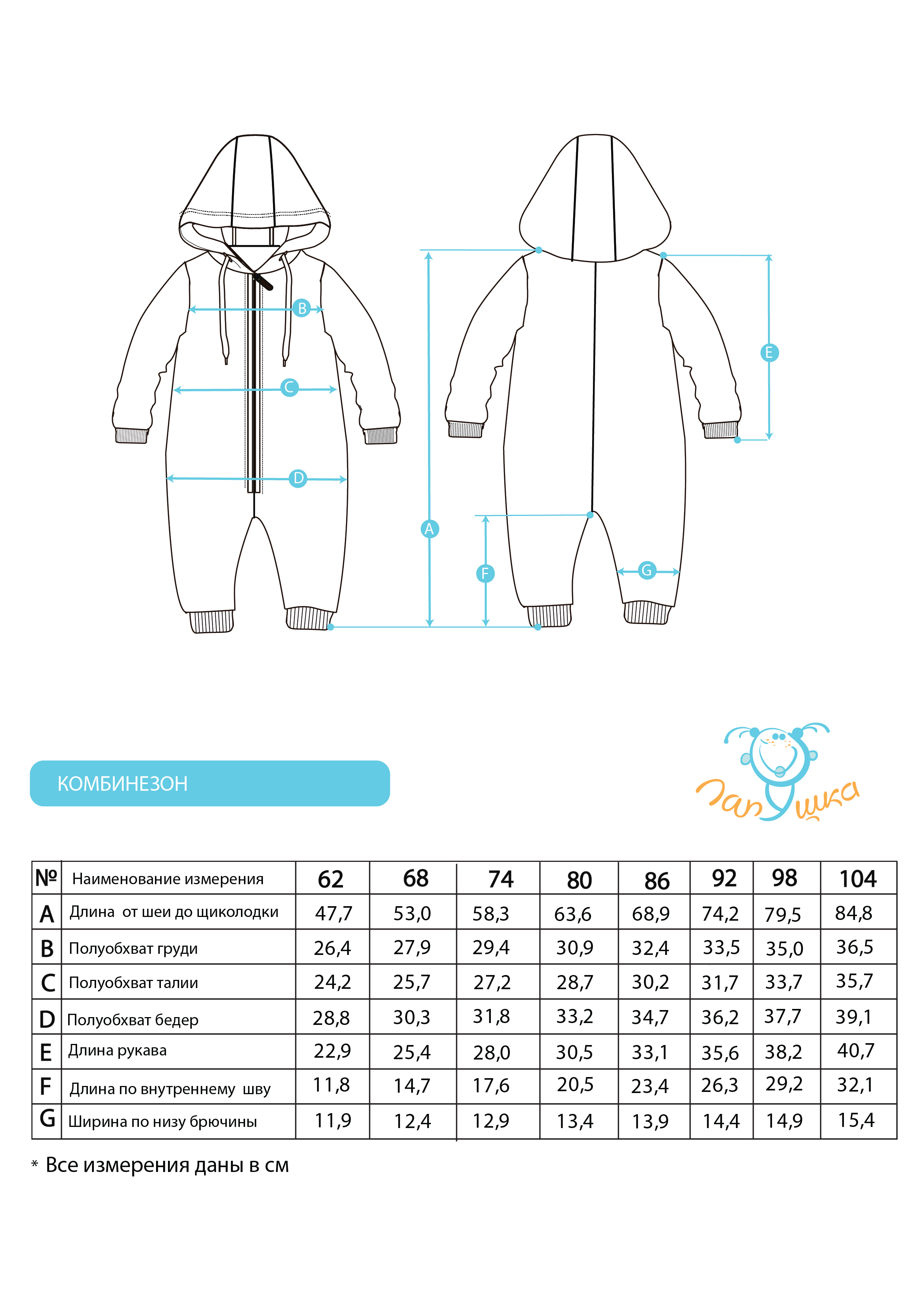 Комбинезон Лапушка 103ф Хаки белый - фото 6