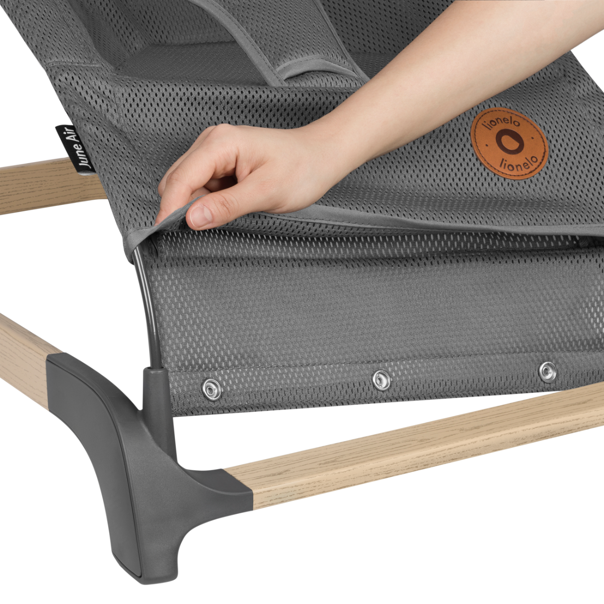 Шезлонг Lionelo June Air Grey Graphite - фото 6