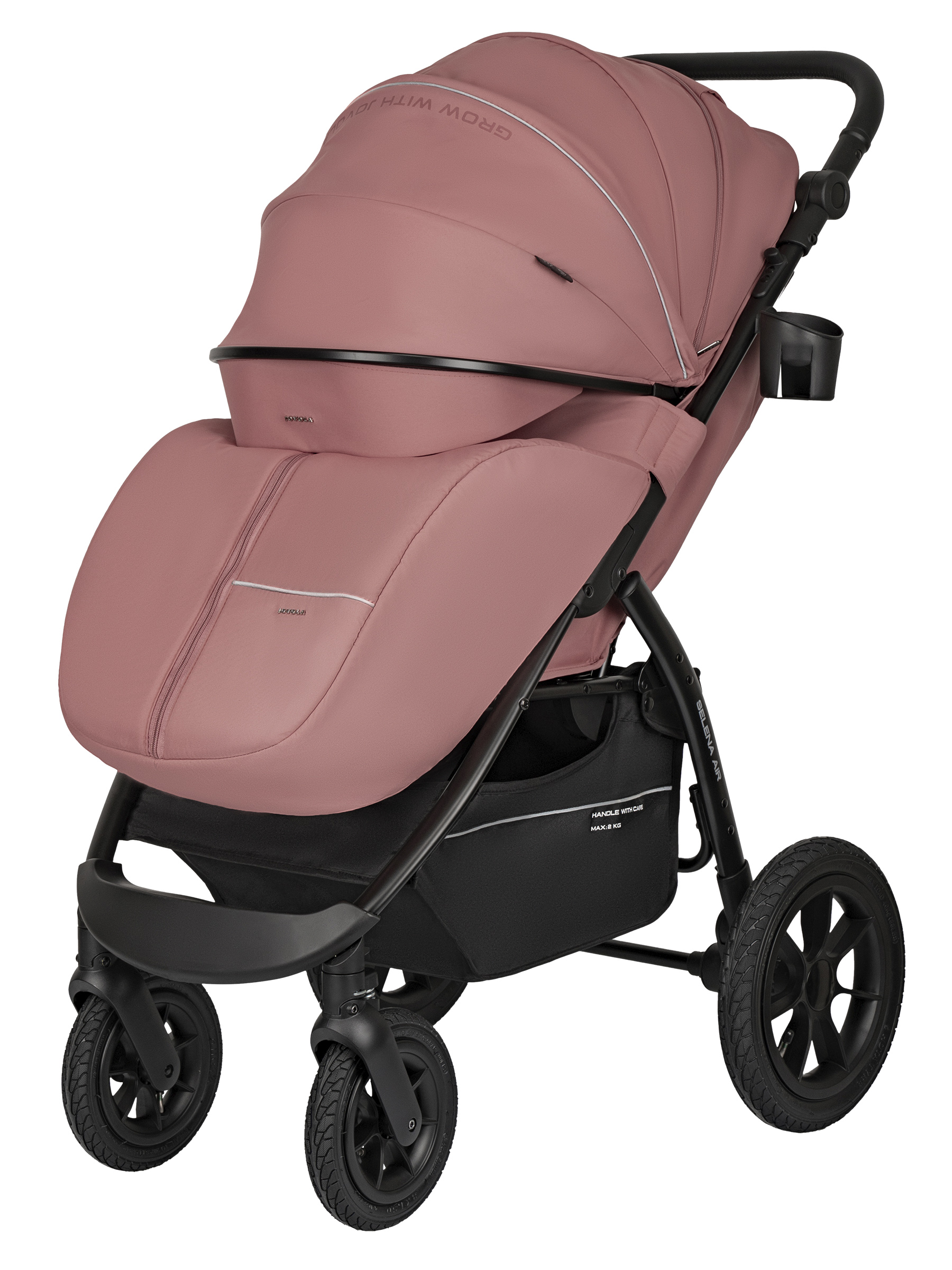 Коляска прогулочная JOVOLA SELENA Air 2025 с сумкой розовый - фото 15