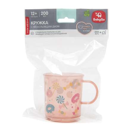 Кружка BabyGo Pink 200 мл 1 шт.