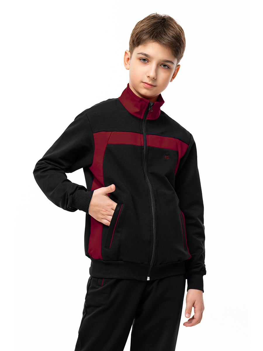 Спортивный костюм RODOS М-187/1/черный_бордовый - фото 4