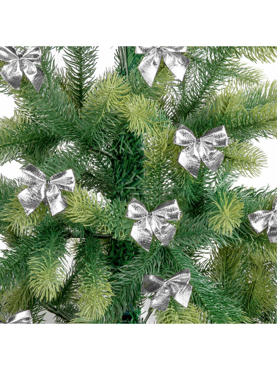 Елочные игрушки Золотая сказка новогоднее украшение набор 24 штуки Бантики - фото 7