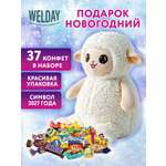 Сладкий новогодний подарок WELDAY для детей 2027 в мягкой игрушке 500 г