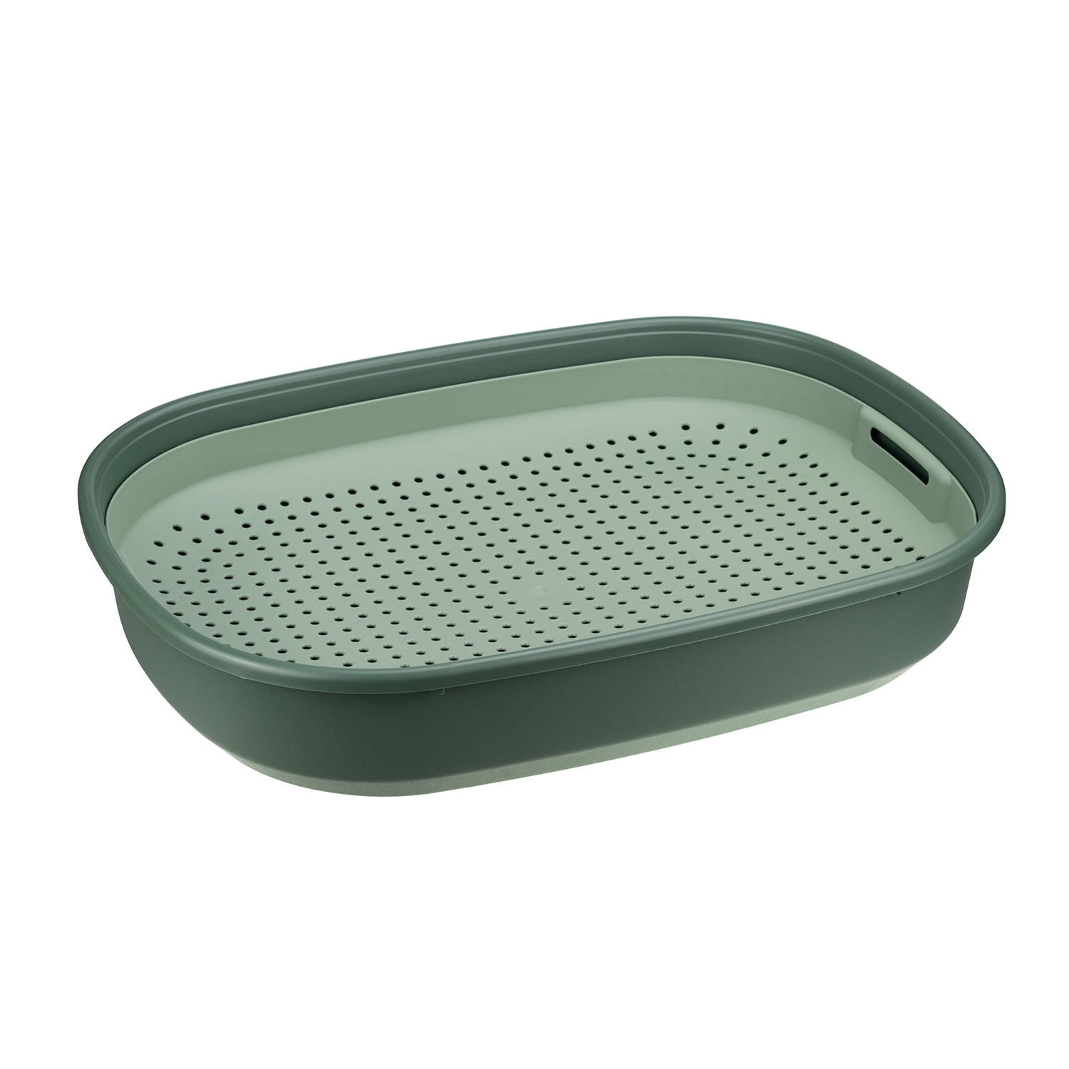 Туалет для кошек HOMECAT Frost Touch с сеткой нефритовый 46.5*34.5*9.5см - фото 1
