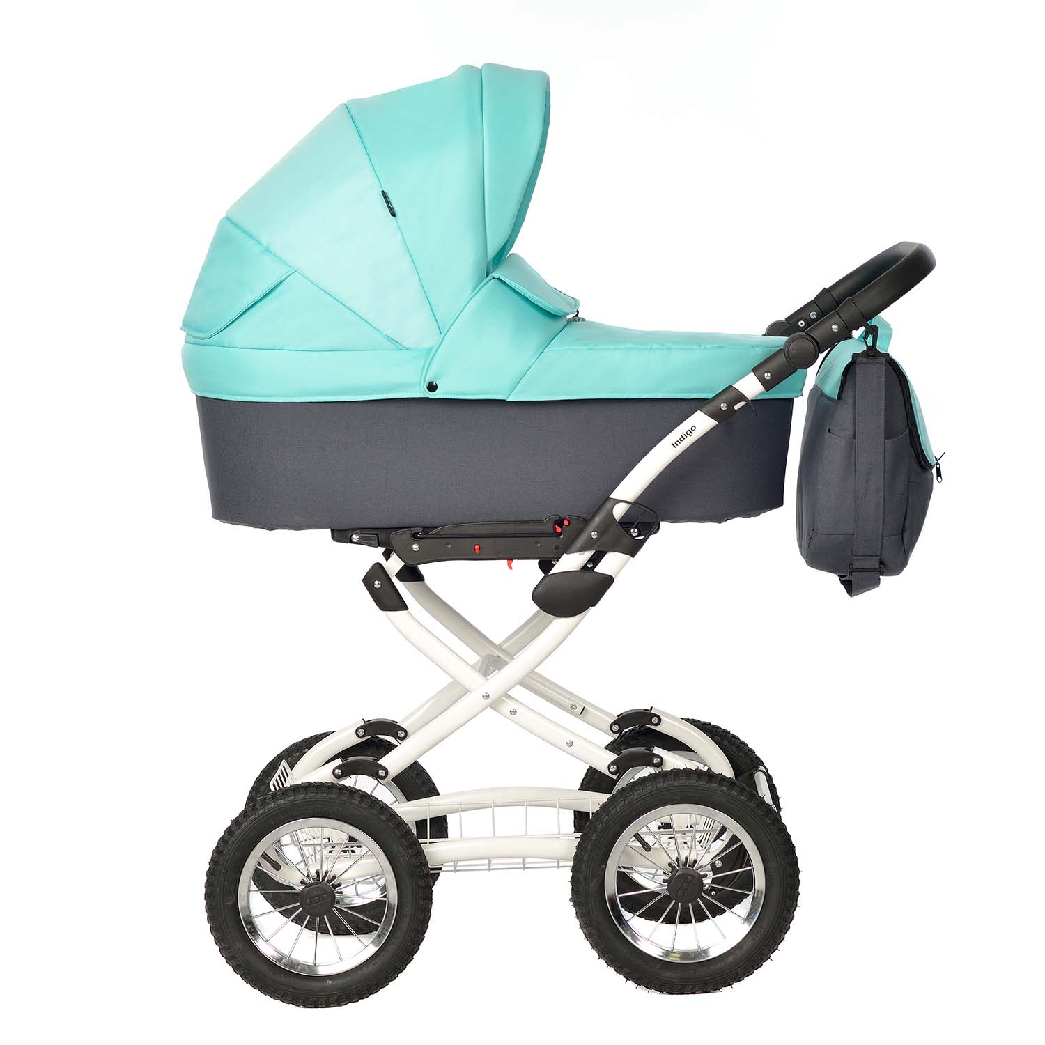 Коляска люлька Indigo Blues Classic 07 мятный - фото 2