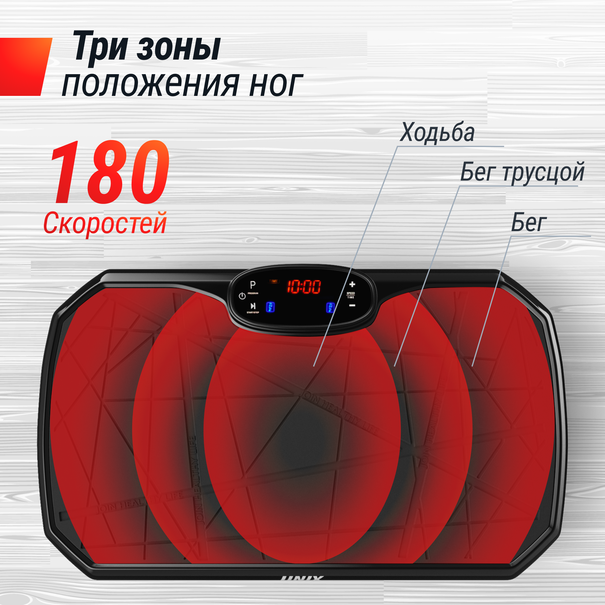 Виброплатформа UNIX Fit Edge 2D Black - фото 4