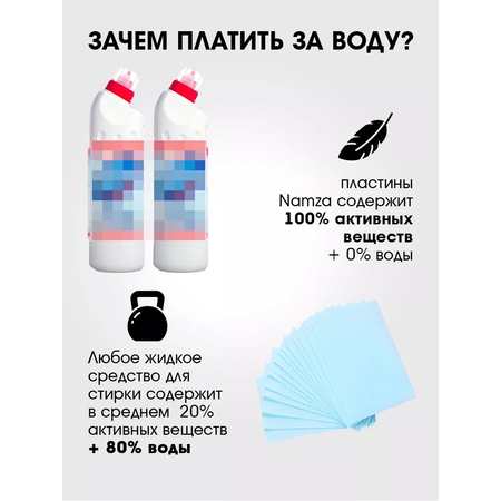 Чистящее средство для унитаза NAMZA в форме пластин 30 шт