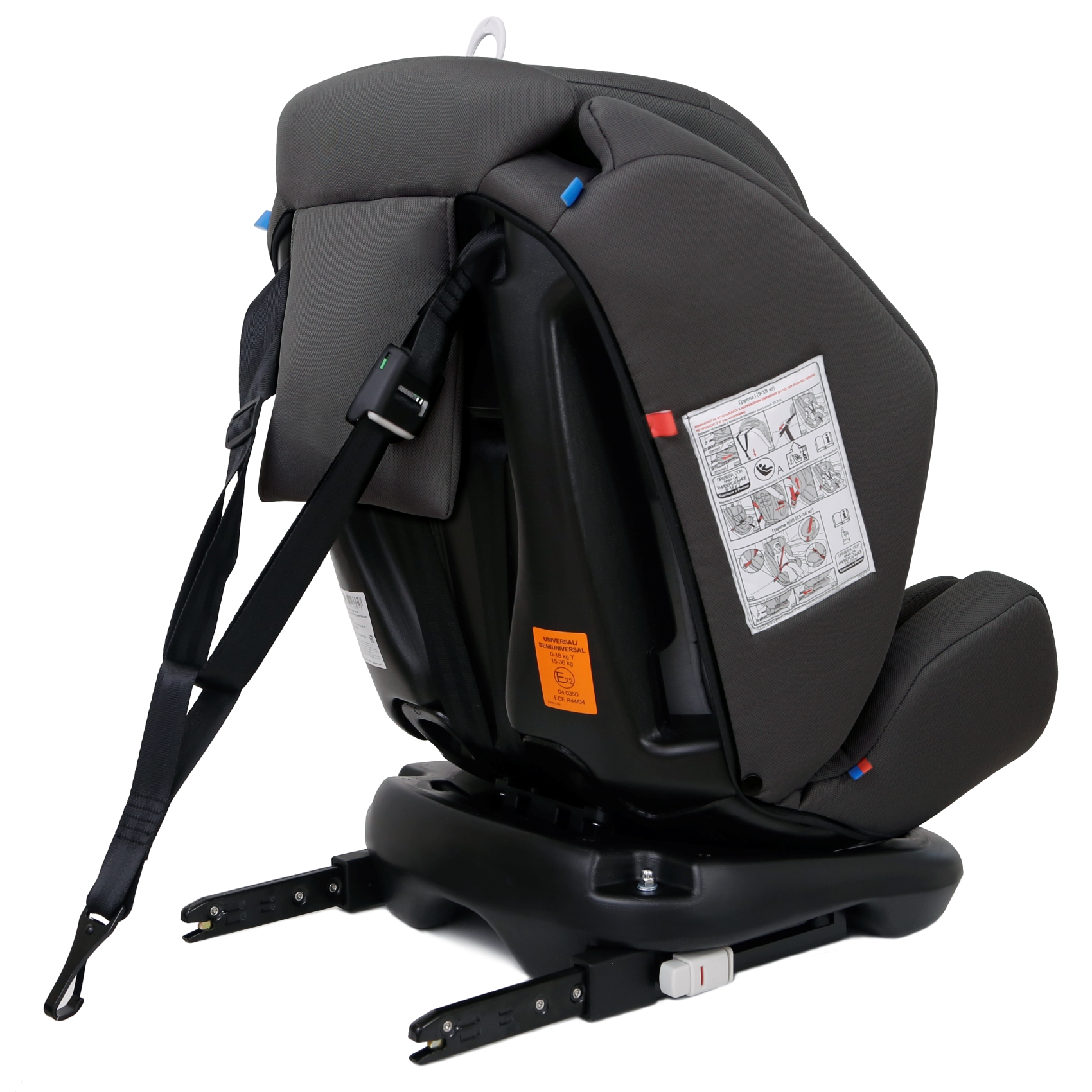 Автокресло Еду-Еду Isofix 0+/1/2/3 (0-36 кг) серый - фото 6