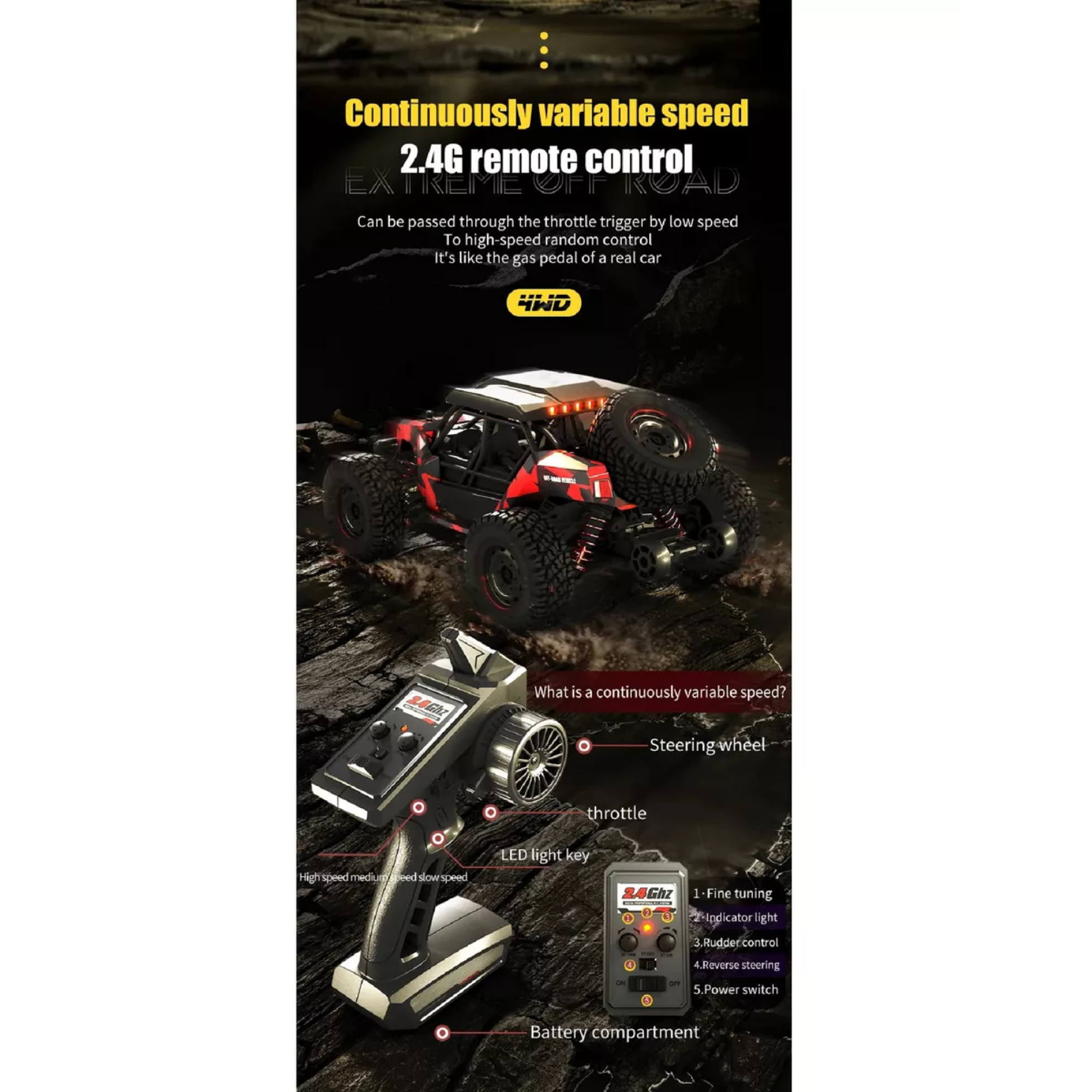 Автомобиль РУ RUSH CONTROL 1:16 - фото 4