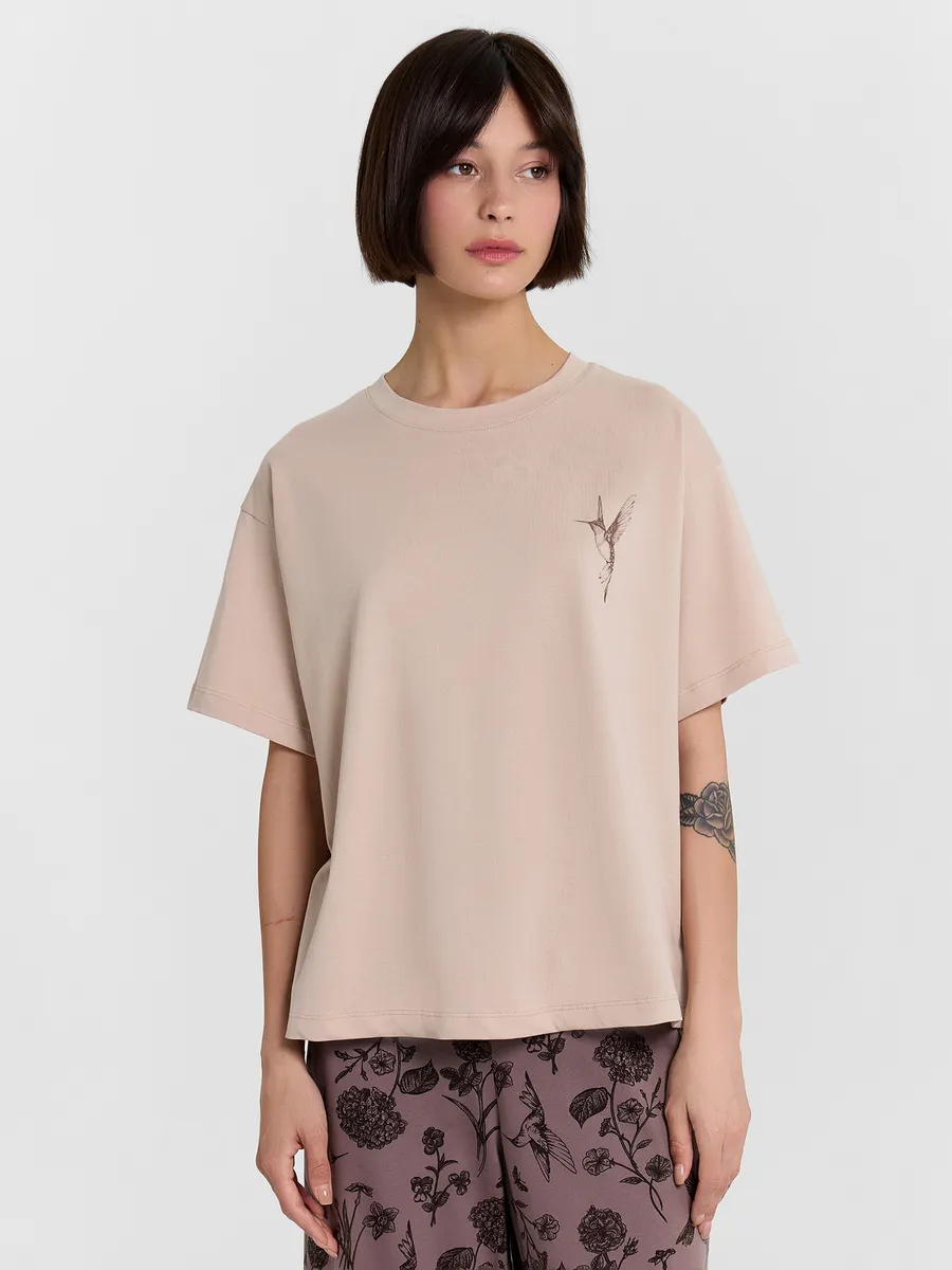 Пижама Mark Formelle (Марк Формэль) 592600/холодный бежевый +цветы на коричневом - фото 8