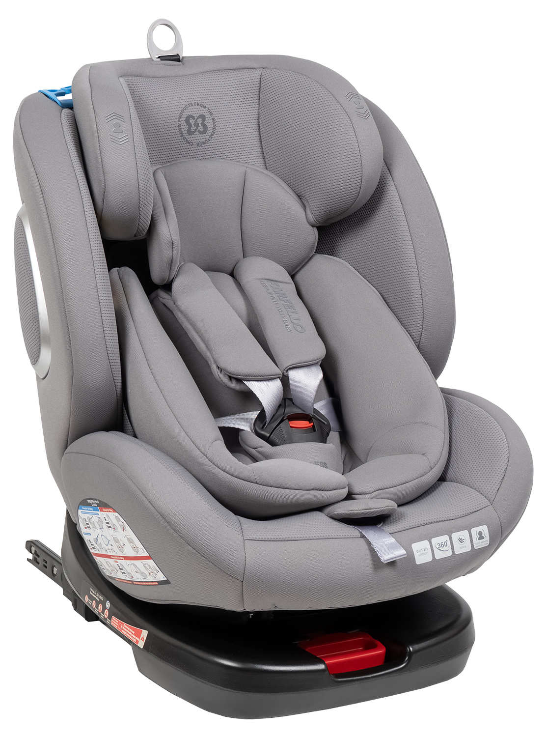 Автокресло Farfello YB102A Isofix 0+/1/2/3 (0-36 кг) серый - фото 8