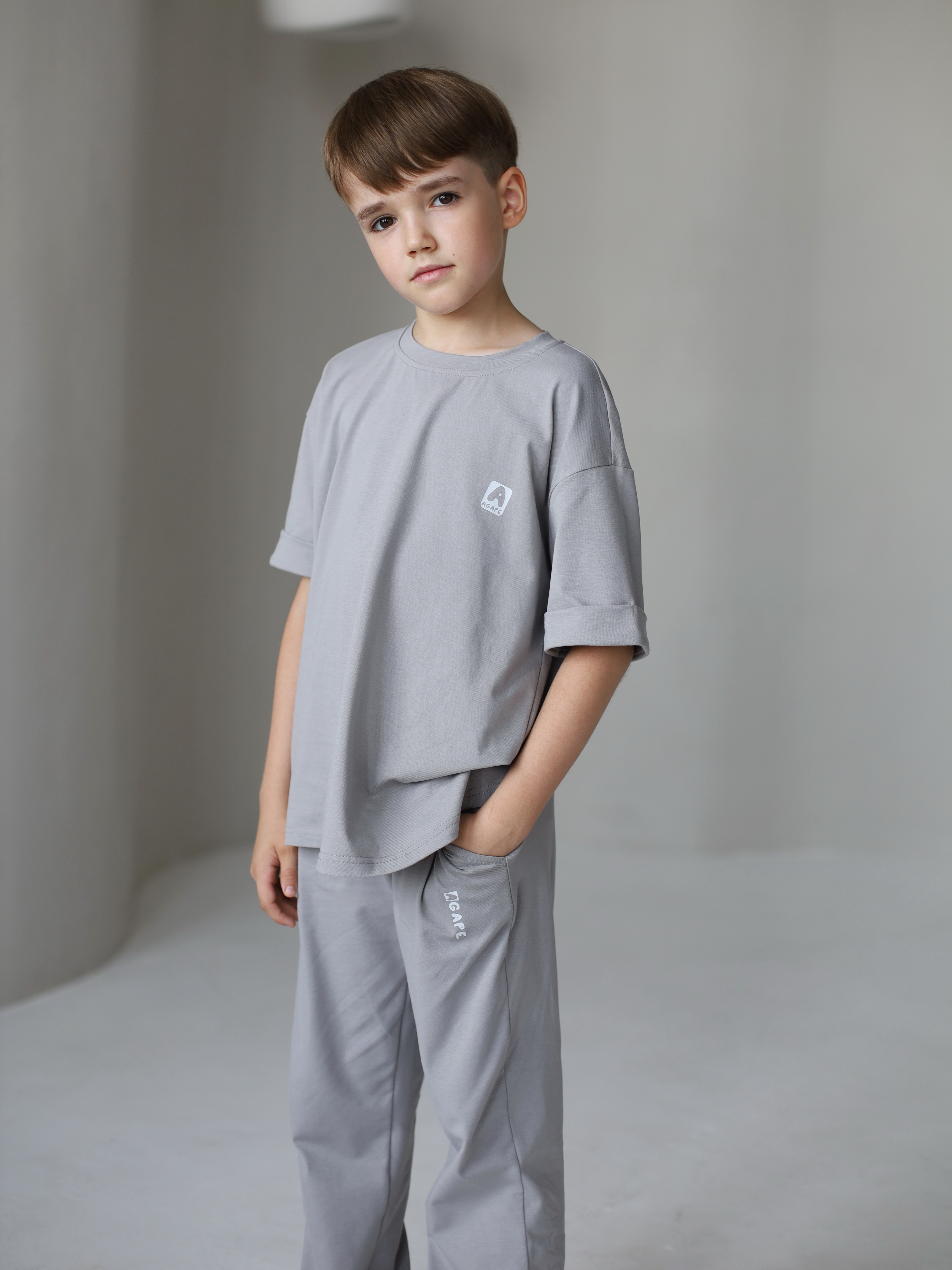 Костюм Агапэ 8017_светло_серый - фото 1