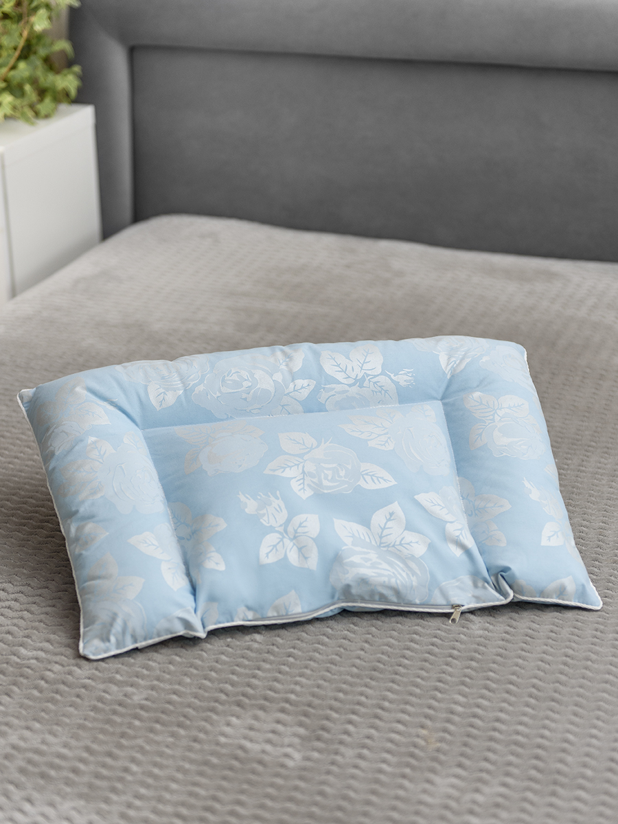 Подушка детская BIO-TEXTILES голубая 60 x 40 см 1 шт. - фото 1