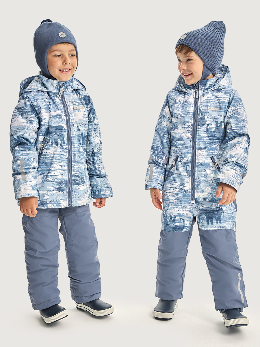 Комбинезон NIKASTYLE 8м1326 деним/серый - фото 5