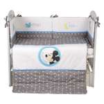Комплект в кроватку Polini kids Disney Baby Микки Маус 5предметов Серый