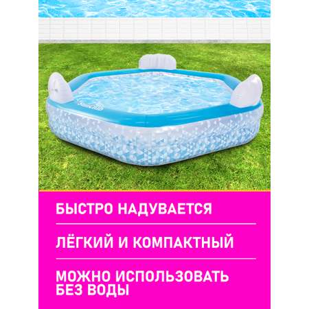 Надувной бассейн Jilong Многоугольник 223х211х58 см 590 л
