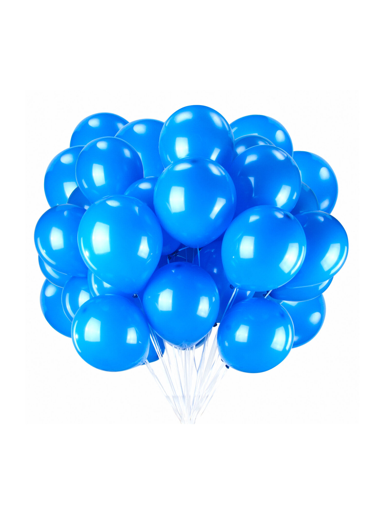 Шары воздушные Золотая сказка 50 штук синие - фото 4