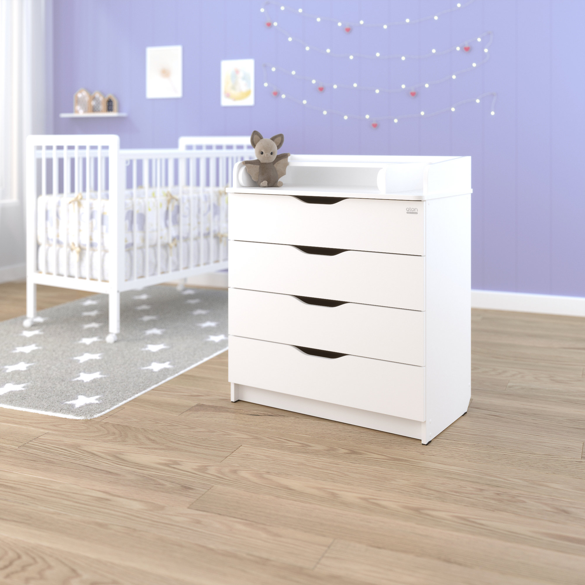 Комод пеленальный aton baby furniture Loft (белый) - фото 5