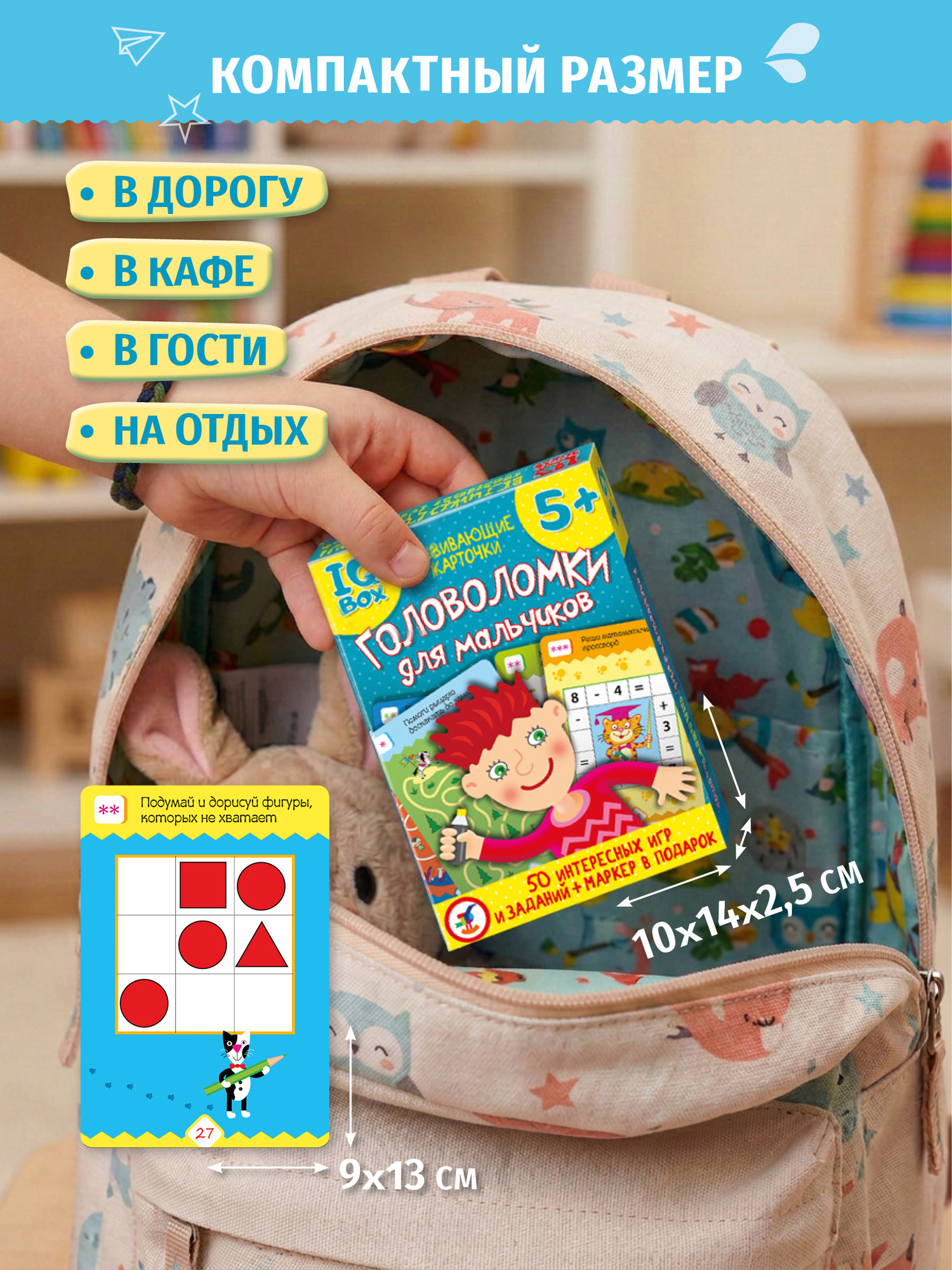 Игра развивающая Дрофа-Медиа IQ Box. Головоломки для мальчиков 4299 - фото 8