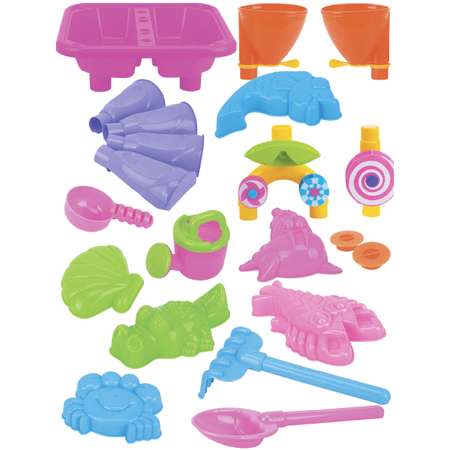 Cтол для игр с песком и водой Hualian Toys Водяные мельницы 47х47х35 см розовый