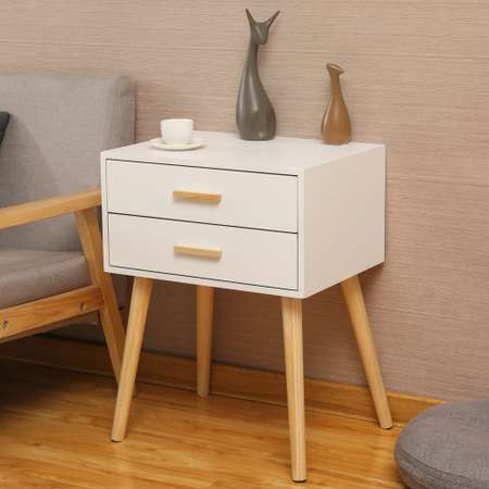 Тумба ZDK с ящиками Homium Cozy цвет белый размер 42*35*53 на ножках