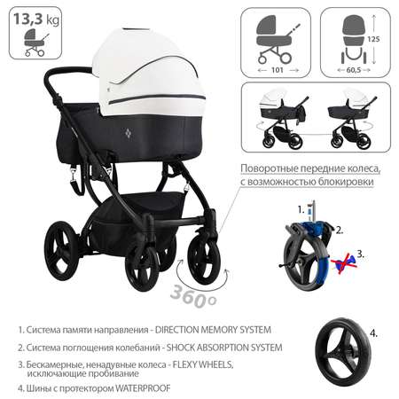 Коляска 2 в 1 Bebetto Murano