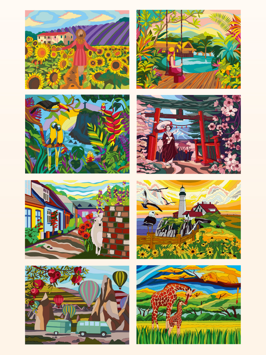 Раскраска по номерам Проф-Пресс большая Вдохновение и гармония 50 сюжетов - фото 11