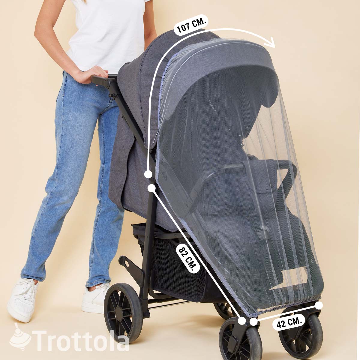 Сетка от насекомых Trottola Т040/серая - фото 7