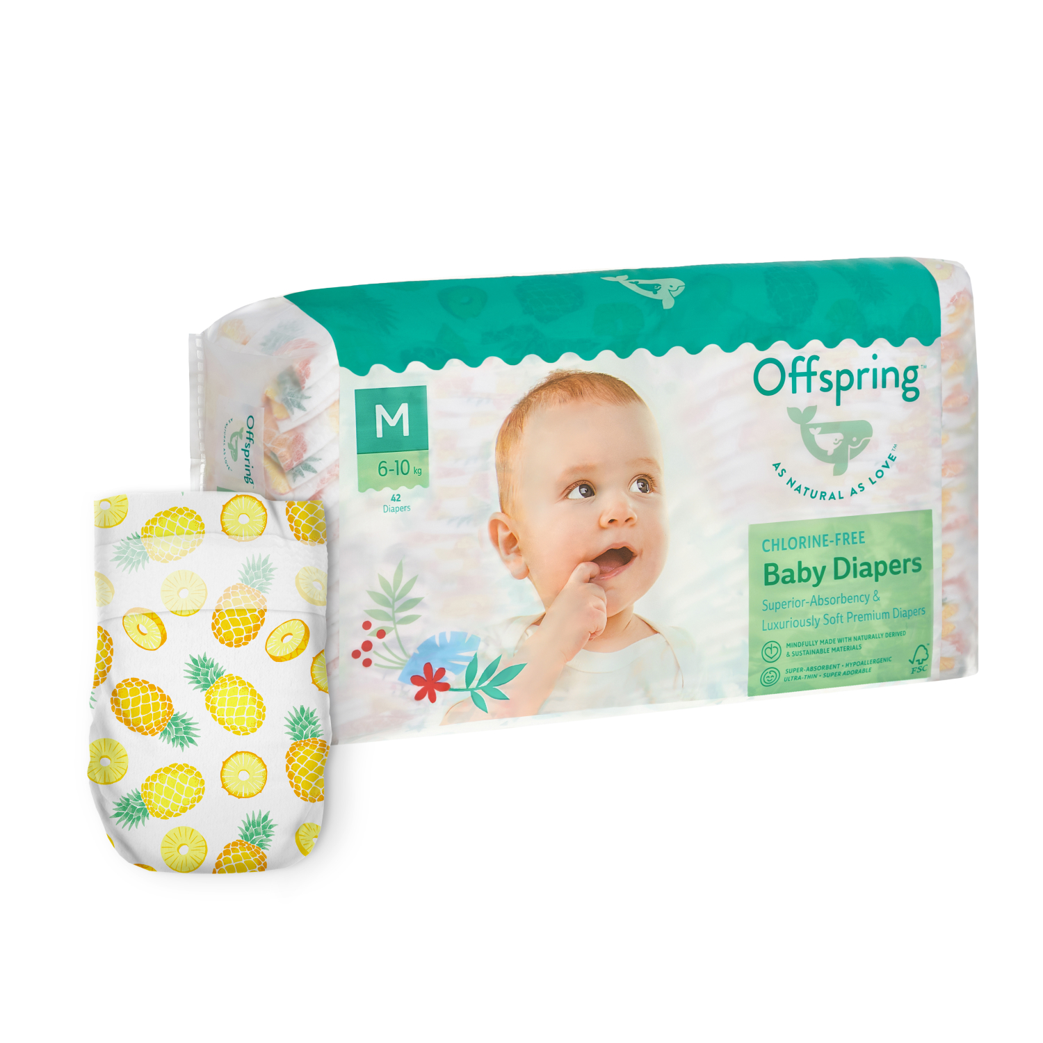 Подгузники Offspring M (6-10 кг) 42 шт. - фото 3