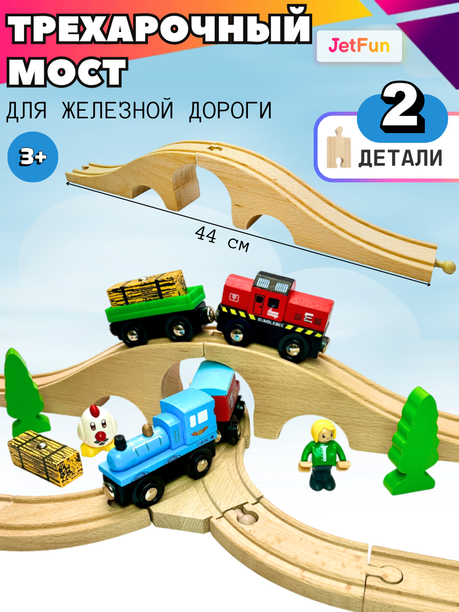 Дополнительные элементы JetFun EDWONE_THREE_HOLE_WOODEN_BRIDGE - фото 1