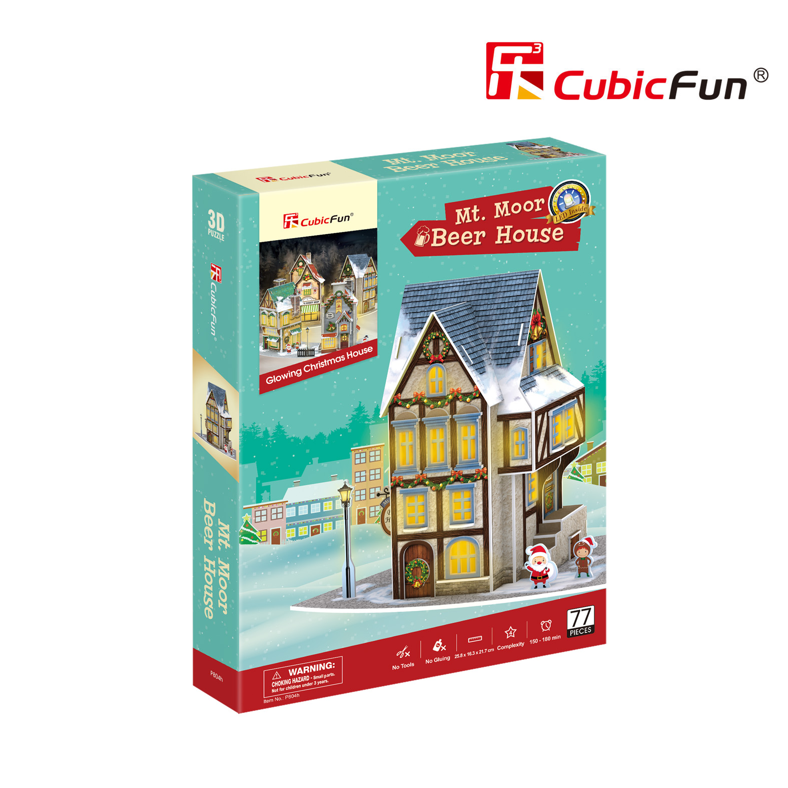 Пазл CubicFun Новогодняя таверна LED-свет 3D - фото 9