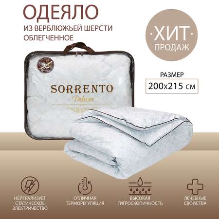 Одеяло SORRENTO DELUXE верблюжья шерсть облегченное тик 200*215